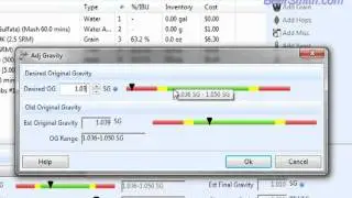 Adjusting the Original Gravity of a Beer Recipe using BeerSmith 2