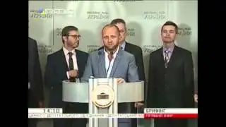 Максим Поляков під час виступу на брифінг у Верховній Раді України