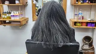 This is what i did to grow Grandma's Hair long. Part:1 how I safely take out her protective style