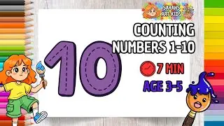 Learning numbers 1-10 for children | Counting numbers  for Kids #drawingnumbers