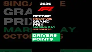 🏎️ 2025 Formula 1 Singapore GP | Drivers Standings Points Results | #f1, #SingaporeGP,