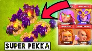 Super Pekka Vs Every Single Super Troop On Coc | Most Satisfying Video |  Clash of clans