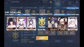 Azur Lane PvP: 居酒屋 (Musashi, NJ, Shinano) vs. Caf&eacute; de Laffey (Musashi, Kearsarge, NJ)