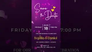 Personalized Purple Wedding Party Invitation   |  9953282968 #weddinginvitation #whatsappinvitations