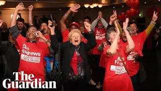 Victorian State Election 2018: labor supporters celebrate as Daniel Andrews wins