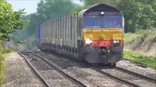 The DRS Daventry to Wentloog Tesco train 4V44 & 4V38 Wentloog to Daventry at various locations.