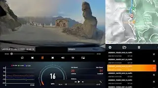 Karpathos - Route from Spoa to Olympos - GPS Tracking (8x Timelapse)