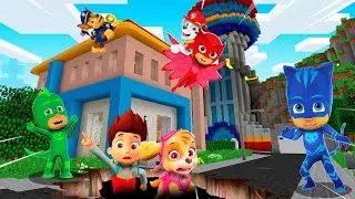 PJ MASKS RESCATA A LA PAW PATROL EN MINECRAFT 😱