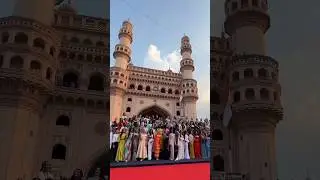 109 contestants of the Miss World 2025  visited Hyderabad's iconic Charminar as part of a cultural