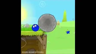 Red Ball 4 Sad blue Ball push Big stone in valley