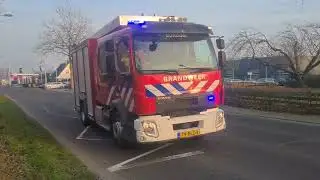 p1 02-7182 + 02-7131 brandweer burgum met spoed naar grote brand in de binnenstad van leeuwarden
