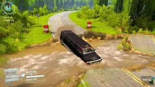 See what happens when a heavy truck drives on a road collapse - Spintires Mudrunner 2018