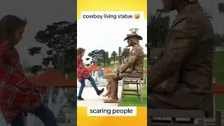 Children have fun with the living statue #prank #funny #comedy #baby #usa