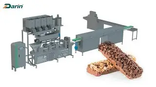 Fully automatic mini granola bar forming & chocolate coating & packing line