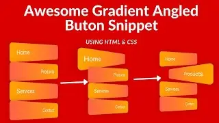 Create Awesome Gradient Angled Button Snippet Using HTML & CSS