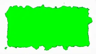 White border frame  wave effect green screen
