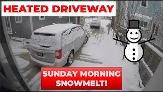 Heated Driveway Melting Snow Time Lapse on a Sunday Morning - Episode 51 [2-7-2021]