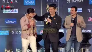 NEXA IIFA Awards 2017 PC With VarunDhawan, Karan Johar & Saif Ali Khan Part-3