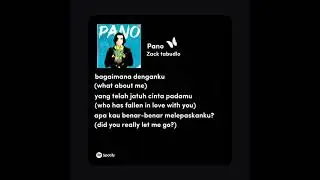 Pano - Zack Tabudlo