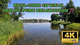 Walk Around a Beautiful Lake (4K) | Real-Time Nature Escape + Soothing Music / &Eacute;tang du Stock (FR)