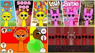 Horror Red vs Barbie Bunny vs Paw Pop vs  Headphone Cola