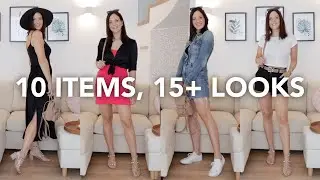 Summer TRAVEL Capsule Wardrobe (10 items, 15+ outfits)