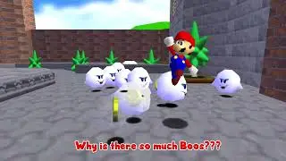 Mario bakes a cake.