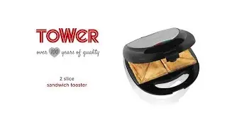 Tower - Ceramic Stone Coated 2 Slice Sandwich Maker
