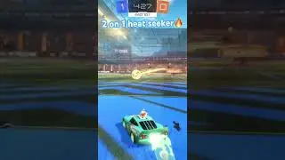 2 on 1 heat seeker action 🔥 #rocketleague #rl #rocketleagueclips #rocketleaguegoals