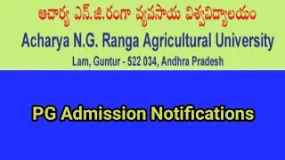 ANGRAU PG NOTIFICATION 2022 #angraupgnotifi vatiki #sampathinformation