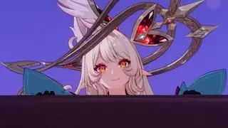 silly Alice stares at you