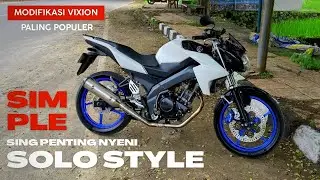 Modifikasi Vixion Paling Populer Konsep Solo Style - Vixion Putih Si Naroo || Aji MS