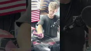 Buffing an old Ford in the Greatest Country in the world