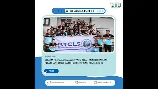 PELATIHAN BTCLS BATCH 63 - INTRAINA