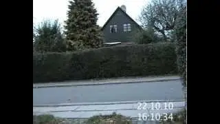 Fant&ocirc;me film&eacute; par une camera de surveillance au danemark