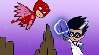 PJ Masks: Power Heroes S1E3 Owlette Attacked by ROMEO Sad Moment