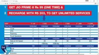 Reliance JIO PRIME Membership Recharge Tariff Plan Details   JIO 4G New DATA OFFERS in Hindi
