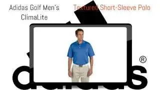 A161 adidas Golf Men's ClimaLite Textured Short-Sleeve Polo