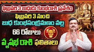 బుధుడి కుంభరాశి సంచారం వల్ల 66 రోజులు వృషభ రాశి వాళ్ళకు ఏం జరుగుతుంది? | Machiraju Kiran Kumar