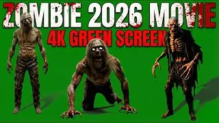 Zombie 2026 Movie 4K Green Screen | Ultra Realistic Horror Zombie Animation | GreenX AI |