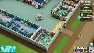 Aldelo Foundation in Two Point Hospital Playthrough 70 - Super Bug Initiative Ach Hunt Part 2/6 *