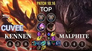 HLE CuVee Kennen vs Malphite Top - KR Patch 10.16
