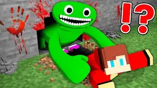 Why Jumbo Josh DRAGGED JJ into Scary Tunnel in Minecraft Challenge - Maizen