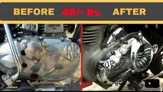 Royal Enfield Engine Buffing at Home / Bullet Engine Bufffing / Bullet chrome polish .