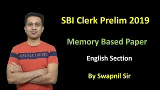 SBI Clerk Pre 2019 Memory Based Paper - English