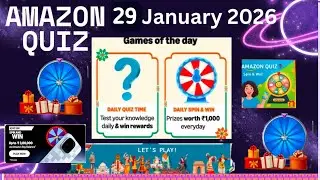 Amazon daily quiz Answer today | 29 January 2025 | Amazon KBC quiz answer today 