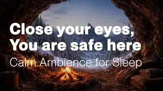 Night Fire in the Mountains | Calm Ambience for Sleep