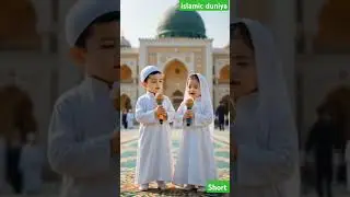 Beautiful naat by kids # Islamic video # short # ai generated # 💕