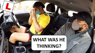 Learner Driver Takes Both Hands Off Steering Wheel Whilst Driving