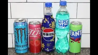 Monster Ultra Blue Hawaiian, Coca-Cola Strawberry, Pepsi Osmanthus, Fanta Jasmine Peach & Tropical